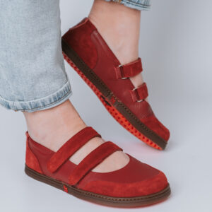 Magical Shoes Damskie Baleriny Barefoot NINA RED
