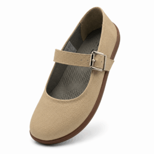 Bochm But Skórzane Baleriny Barefoot Vera Beige