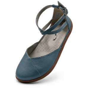 Bochm But Skórzane Baleriny Barefoot Luna Blue