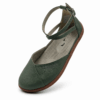 Bochm But Skórzane Baleriny Barefoot Luna Olive