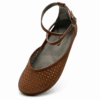 Bochm But Skórzane Baleriny Barefoot Mira Cognac