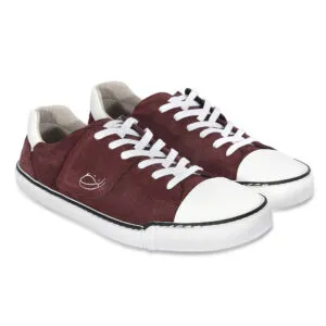 TREEPS Low Trampki barefoot TBT/032 BURGUNDY SUEDE Męskie