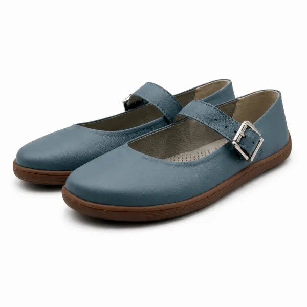 Bochm But Skórzane Baleriny Barefoot Vera Blue — zdjęcie 2