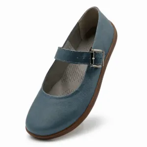 Bochm But Skórzane Baleriny Barefoot Vera Blue