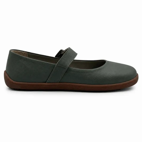 Bochm But Skórzane Baleriny Barefoot Vera Olive — zdjęcie 3