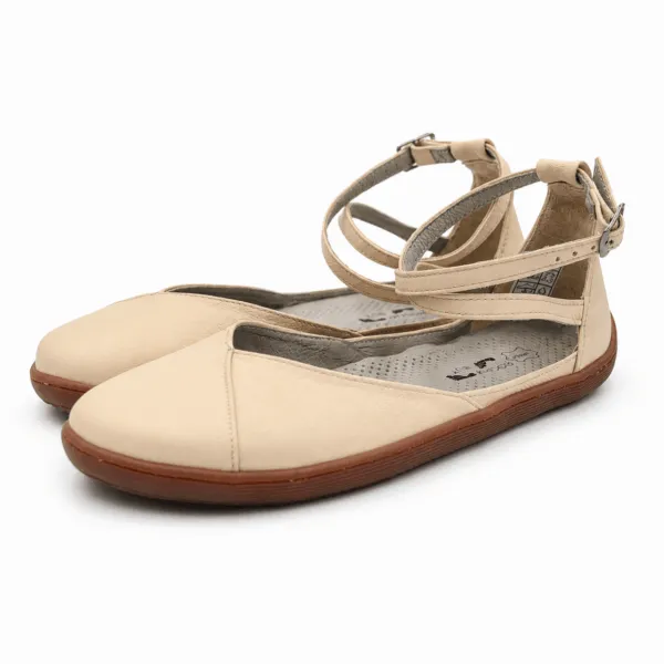Bochm But Skórzane Baleriny Barefoot Luna Sand — zdjęcie 2