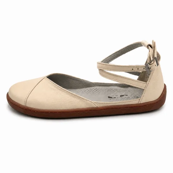 Bochm But Skórzane Baleriny Barefoot Luna Sand — zdjęcie 3