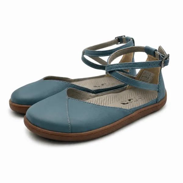 Bochm But Skórzane Baleriny Barefoot Luna Blue — zdjęcie 2