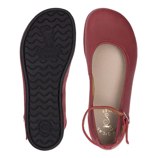 Magical Shoes Baleriny Barefoot Ada Red — zdjęcie 5