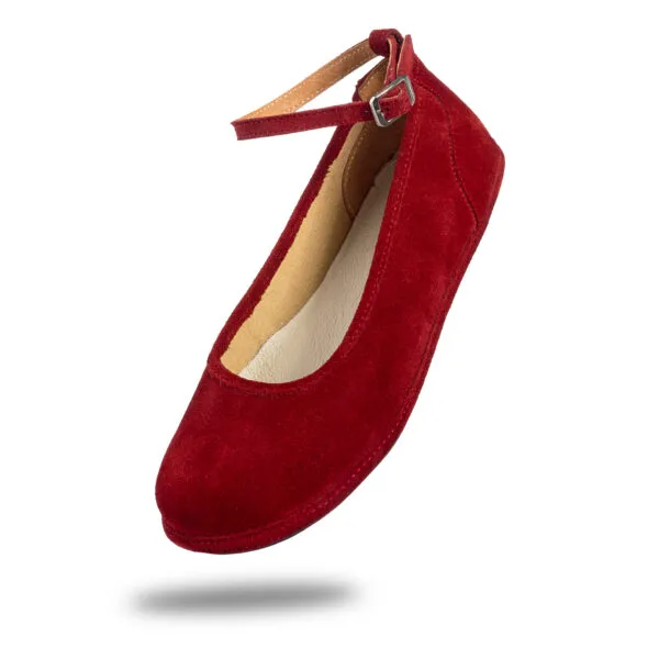 Magical Shoes Baleriny Barefoot Ada Merlot Suede — zdjęcie 4
