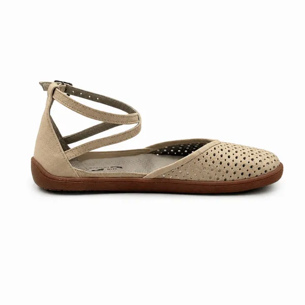 Bochm But Skórzane Baleriny Barefoot Mira Beige — zdjęcie 3
