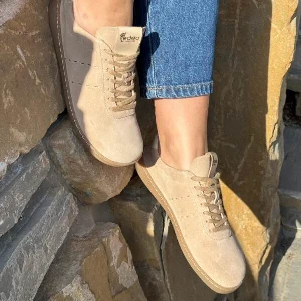 Edeo Barefoot Sneakersy Unisex Universer Beige — zdjęcie 3