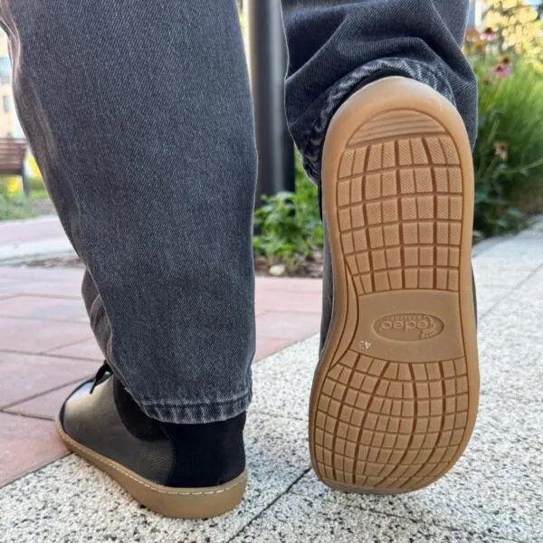 Edeo Barefoot Sneakresy Unisex Ajaks Black — zdjęcie 4