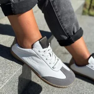 Edeo Barefoot Sneakresy Unisex Ajaks Gray-White