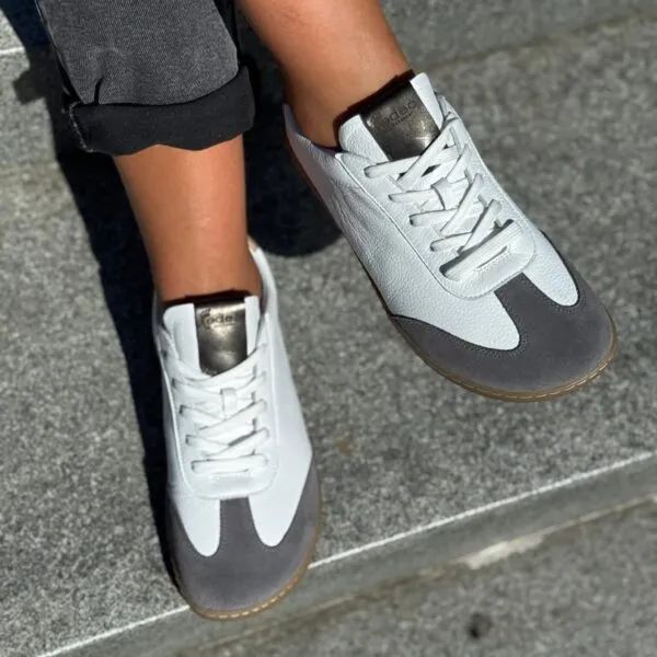 Edeo Barefoot Sneakresy Unisex Ajaks Gray-White — zdjęcie 4