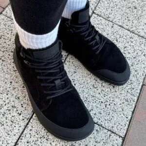 Edeo Barefoot Sznurowane Botki November Unisex Black