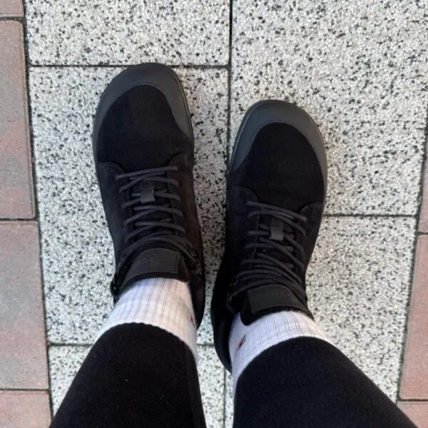 Edeo Barefoot Sznurowane Botki November Unisex Black — zdjęcie 3